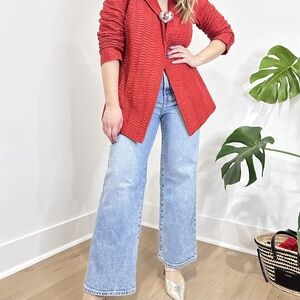 J Brand Light Blue High Waist Widr Leg Flare Jeans